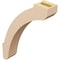 Ekena Millwork 3-inch W x 14-inch D x 18-inch H Lafayette Rough Cedar Woodgrain TimberThane Knee Brace, Primed BRCUR03X14X18LFTRCPR - alternate 3